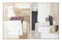 DKD Home Decor Cuadro Lienzo Pino Abstracto Surtido de 2 Unidades