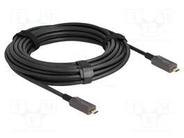 DeLOCK Cable Óptico Activo USB-C a USB-C 4K, 10 m, Negro