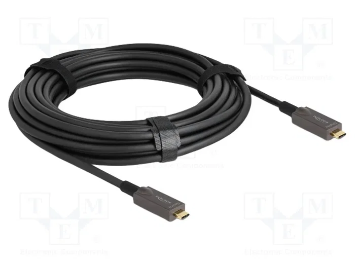 DeLOCK Cable Óptico Activo USB-C a USB-C 4K, 10 m, Negro