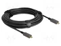 DeLOCK Cable Óptico Activo USB-C a USB-C 4K, 10 m, Negro