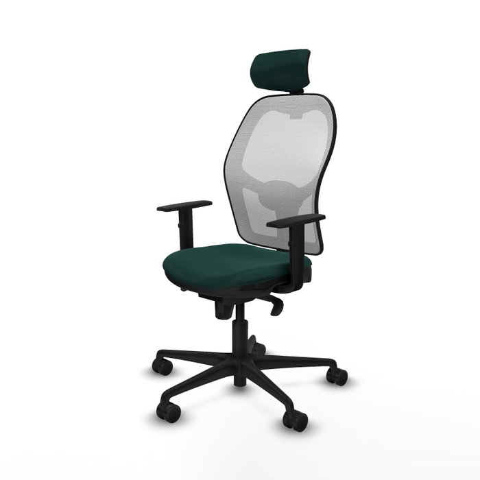 PIQUERAS Y CRESPO Silla de oficina Jorquera Verde Botella y Blanco PIQUERAS Y CRESPO Silla de oficina Jorquera Verde Botella y Blanco