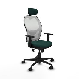 PIQUERAS Y CRESPO Silla de oficina Jorquera Verde Botella y Blanco