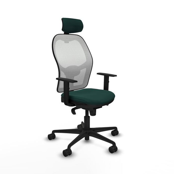 PIQUERAS Y CRESPO Silla de oficina Jorquera Verde Botella y Blanco PIQUERAS Y CRESPO Silla de oficina Jorquera Verde Botella y Blanco