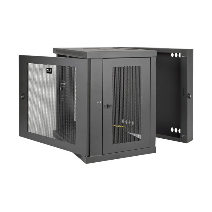 Tripp Lite SRW10US - Gabinete Armario Rack de Pared, 10U, Negro, para Equipo de 19", Capacidad 91 kg, Profundidad 52 cm