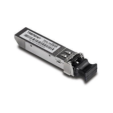 TRENDnet TEG-10GBSR SFP+ Transceptor de Fibra Óptica 10GBASE-LR, Multi-Modo LC, SR, 850 nm, 550 m, con DDM