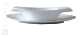 CIM Platillo Salsera Ola 23x12 cm, Plato Llano de Vajilla (Set de 6)