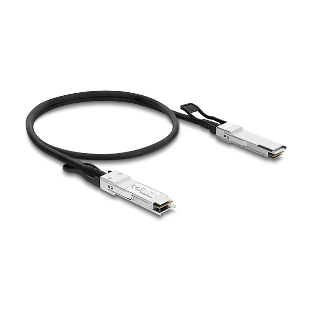 DeLOCK Cable Twinax QSFP28 a QSFP28 100 Gbps 1 m Negro