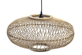 DKD Home Decor Lámpara de Techo de Bambú Natural Marrón 56x56x28 cm