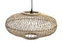 DKD Home Decor Lámpara de Techo de Bambú Natural Marrón 56x56x28 cm