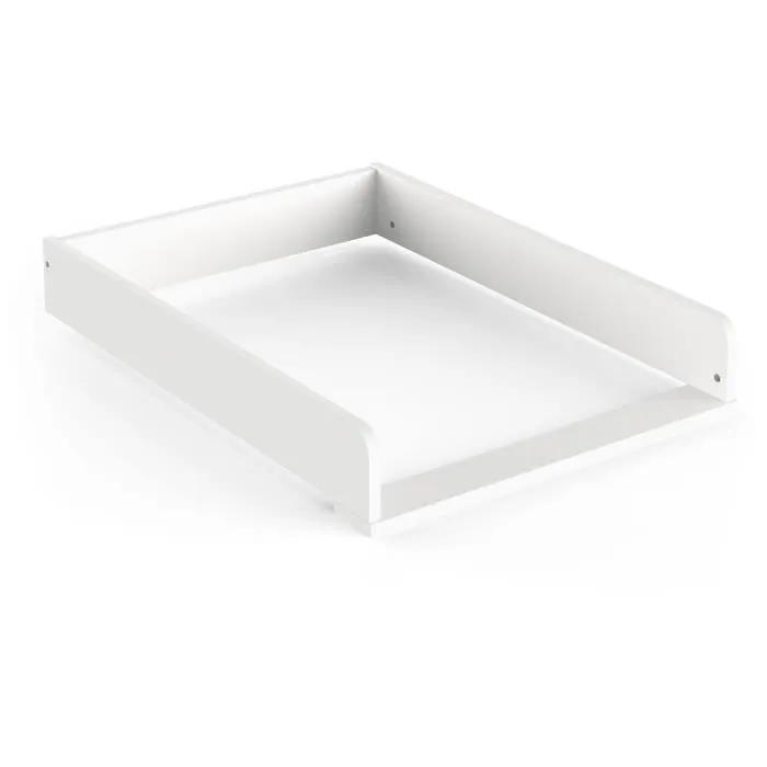 Ens. Cuna 70 x 140 Kit escalable, cómoda 2 cajones, 3 nichos y 1 cambiador, 1 armario - FIRMIANA - Blanco y madera - DEMEYERE