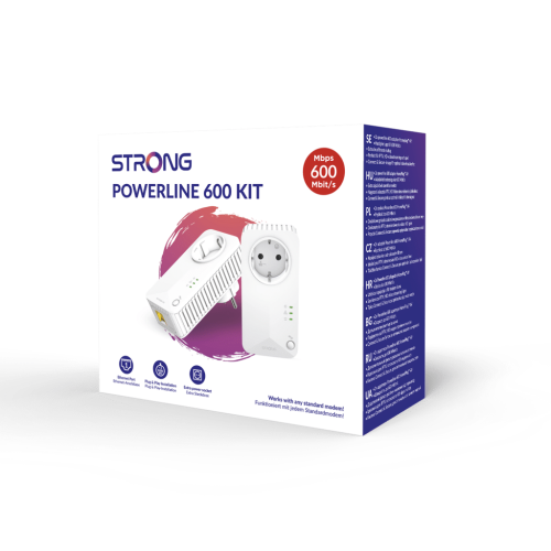 Strong Powerline 600 Duo Kit 600 Mbit/s Blanco Strong Powerline 600 Duo Kit 600 Mbit/s Blanco