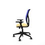 PIQUERAS Y CRESPO Silla de oficina Motilla con mecanismo Sincro/Traslack, Crema y Azul