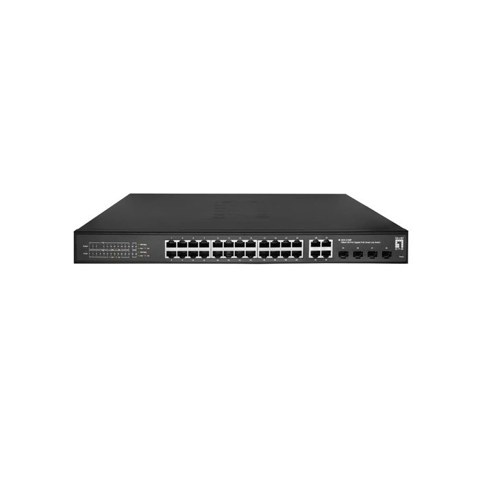 LevelOne GES-2128P Hilbert Switch 24x PoE+ 4x SFP Combo LevelOne GES-2128P Hilbert Switch 24x PoE+ 4x SFP Combo