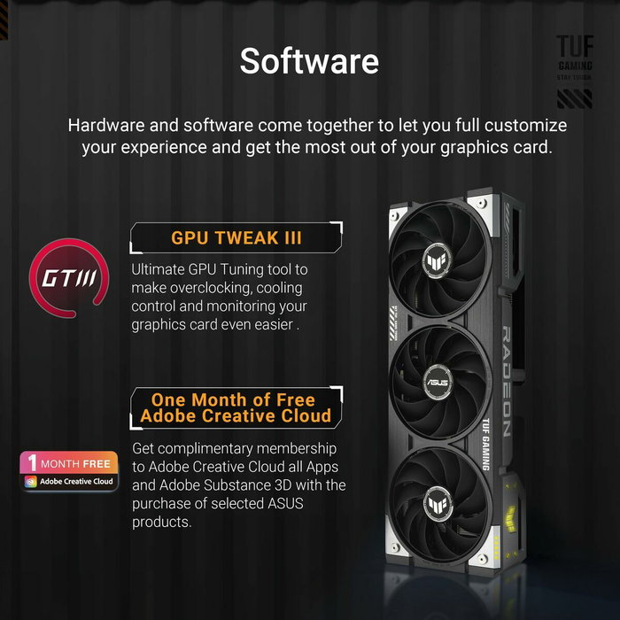 ASUS TUF Gaming Radeon RX 9060 XT 16 GB GDDR6 ASUS TUF Gaming Radeon RX 9060 XT 16 GB GDDR6