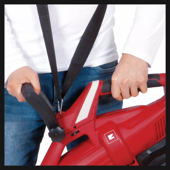Soplador aspirador de hojas inalámbrico einhell ge-cl 36 li e-solo, 36volt (2x18v) (rojo/negro, sin batería ni cargador)