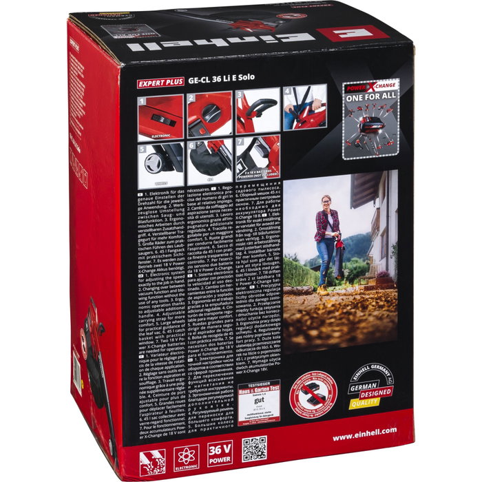 Einhell GE-CL 36 Li Soplador y Aspirador de Hojas Inalámbrico Einhell GE-CL 36 Li Soplador y Aspirador de Hojas Inalámbrico