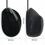 EWENT Ratón Vertical Ergonómico EW3157 1800 DPI Negro