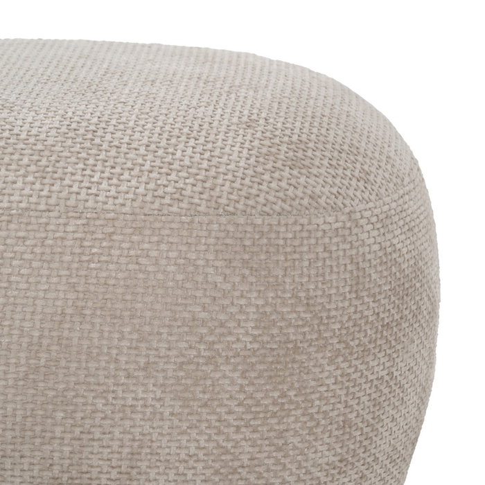 Puf Beige Tejido Salón 53 X 41 X 38 cm