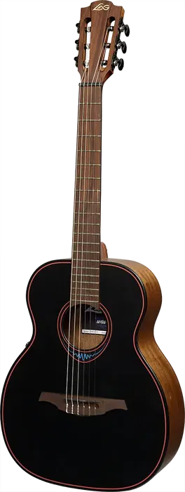 LAG Guitarra Acústica Travel Nylon Blue Wave AE Blue Wave 1 Tapa Cedro Rojo Macizo Fondo Caoba Satinado LAG Guitarra Acústica Travel Nylon Blue Wave AE Blue Wave 1 Tapa Cedro Rojo Macizo Fondo Caoba Satinado