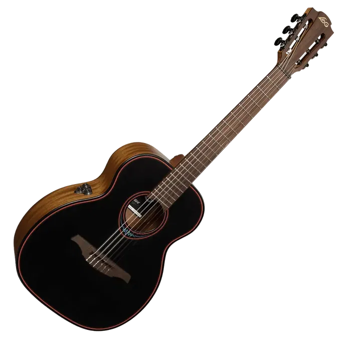 LAG Guitarra Acústica Travel Nylon Blue Wave AE Blue Wave 1 Tapa Cedro Rojo Macizo Fondo Caoba Satinado LAG Guitarra Acústica Travel Nylon Blue Wave AE Blue Wave 1 Tapa Cedro Rojo Macizo Fondo Caoba Satinado