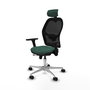 PIQUERAS Y CRESPO Silla de oficina Jorquera Verde botella/Negro con mecanismo Sincro/Traslack