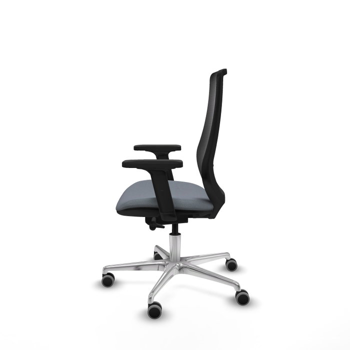 PIQUERAS Y CRESPO Silla de oficina Mardos con mecanismo Sincro/Traslack, Gris y Negro