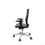 PIQUERAS Y CRESPO Silla de oficina Mardos con mecanismo Sincro/Traslack, Gris y Negro