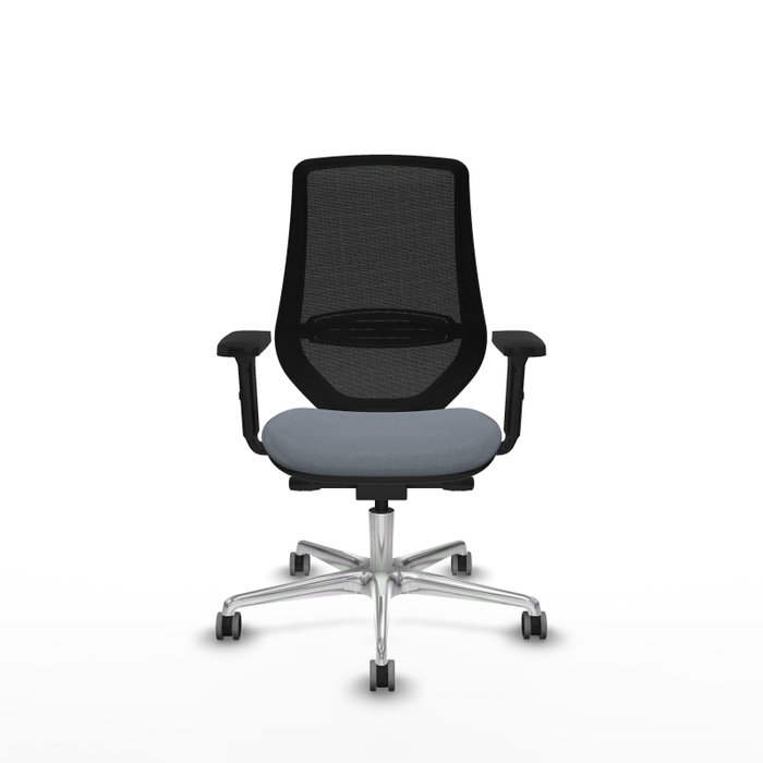 PIQUERAS Y CRESPO Silla de oficina Mardos con mecanismo Sincro/Traslack, Gris y Negro