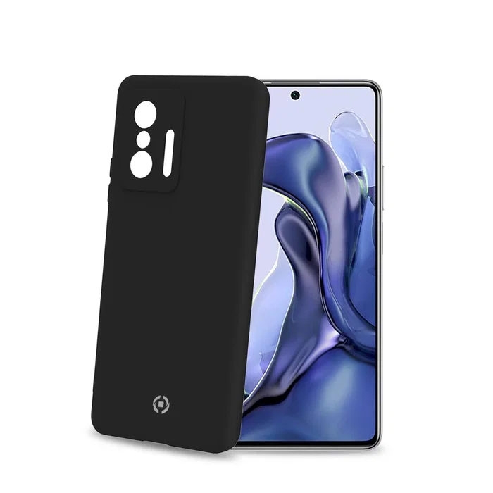 Celly CROMO972BK - Funda para Xiaomi 11T - Compatible con pantalla de 16,9 cm (6.67") - Negro - Material TPU, microfibra y silicona - Resistente a golpes y rayones