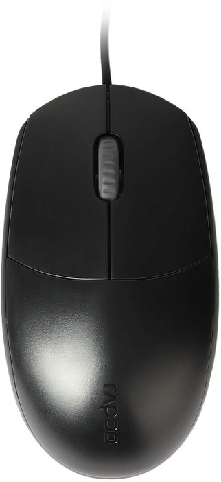 Rapoo N100 Ratón Óptico Negro Ergonómico Ambidiestro 1600 DPI USB Rapoo N100 Ratón Óptico Negro Ergonómico Ambidiestro 1600 DPI USB