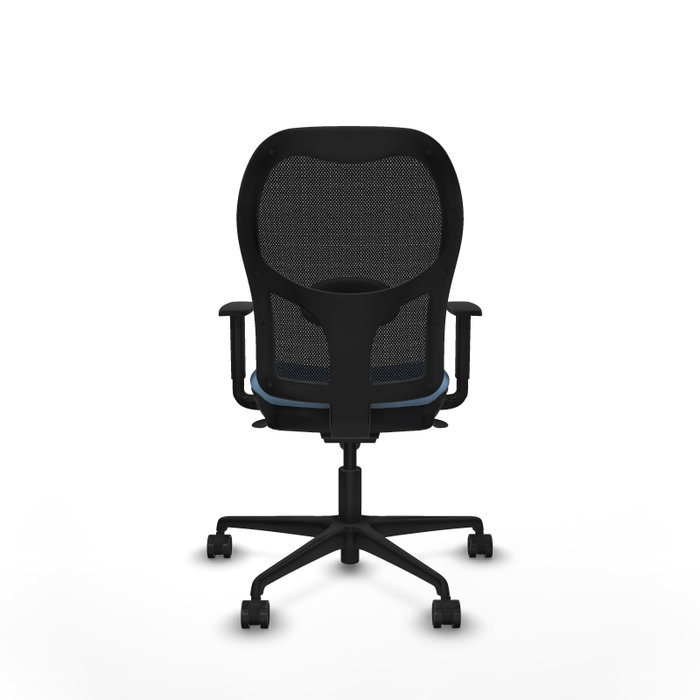 PIQUERAS Y CRESPO Silla de oficina Jorquera con mecanismo Sincro, tela Azul cielo y malla Negro PIQUERAS Y CRESPO Silla de oficina Jorquera con mecanismo Sincro, tela Azul cielo y malla Negro