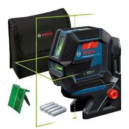 Bosch Professional Láser combinado GCL 2-50 G + RM 10 haz verde con puntos de plomada, líneas verdes, IP 64, 15m