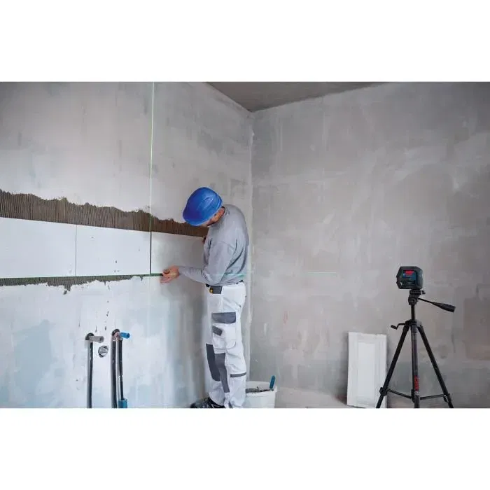 Bosch Professional Láser combinado GCL 2-50 G + RM 10 haz verde con puntos de plomada, líneas verdes, IP 64, 15m