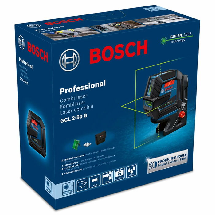 Bosch Professional Láser combinado haz verde GCL 2-50 G + RM 10 Bosch Professional Láser combinado haz verde GCL 2-50 G + RM 10