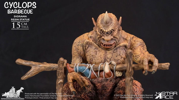 Ray Harryhausen Estatua 1/8 Cyclops Barbecue Scene 17 cm