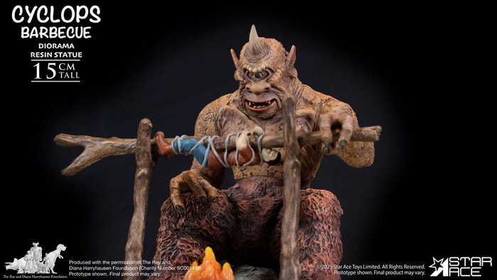 Ray Harryhausen Estatua 1/8 Cyclops Barbecue Scene 17 cm