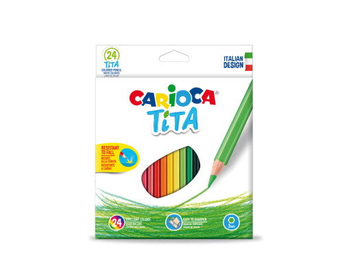 Carioca Tita Lápices de Colores Surtidos, 24 Unidades, Hexagonales