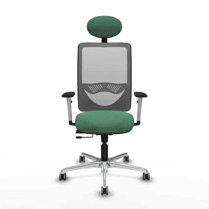 PIQUERAS Y CRESPO Silla de oficina Zulema Verde esmeralda y Gris