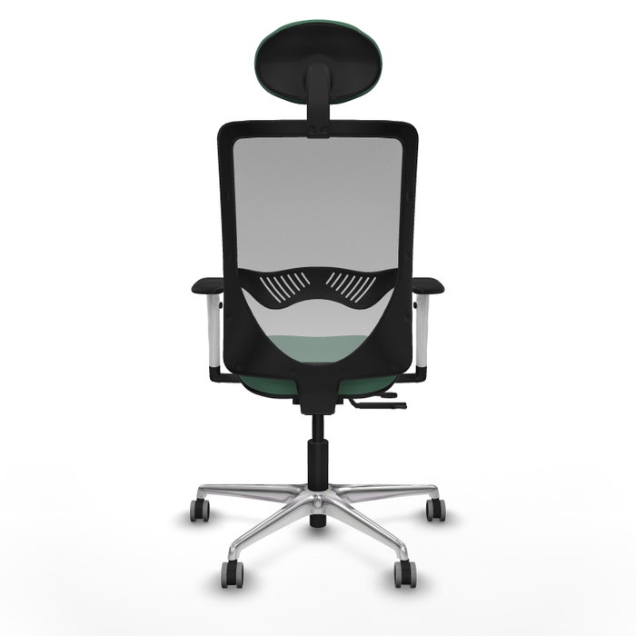 PIQUERAS Y CRESPO Silla de oficina Zulema Verde esmeralda y Gris