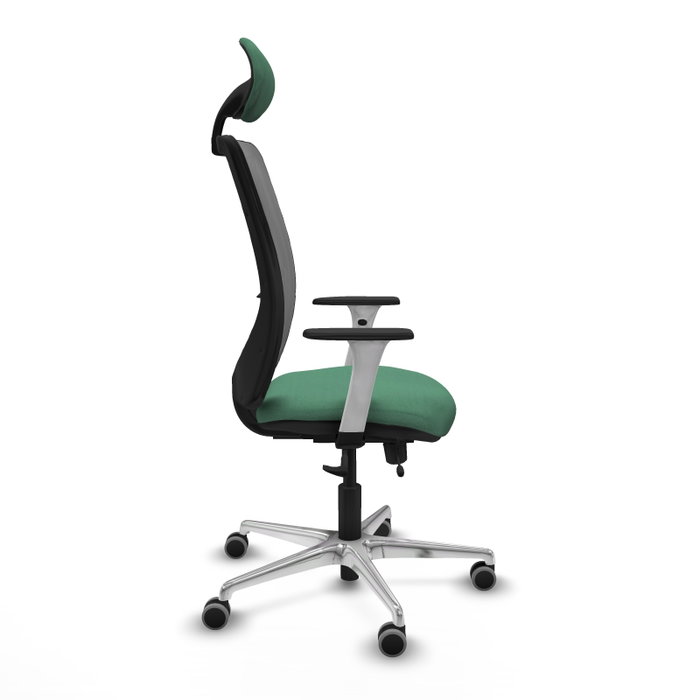 PIQUERAS Y CRESPO Silla de oficina Zulema Verde esmeralda y Gris