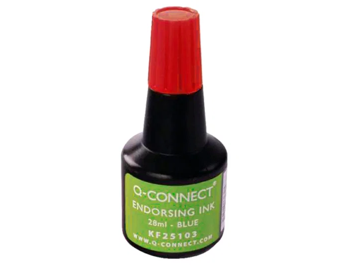 Q-connect Tinta tampon rojo bote 28 ml