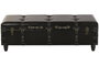 DKD Home Decor Descalzadora PU MDF Vintage Desgastado Negro