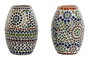 DKD Home Decor Lámpara de Sobremesa de Cristal Mosaico Multicolor