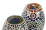 DKD Home Decor Lámpara de Sobremesa de Cristal Mosaico Multicolor