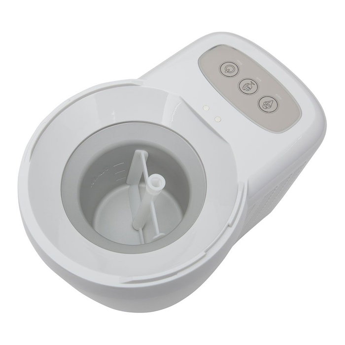 Camry CR4481 Heladera Eléctrica para Helado, Sorbete y Yogur Helado 0,7L Total, 90W, Blanca, 2 Niveles de Congelación, Incluye Accesorios