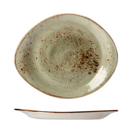 Steelite Plato Llano Craft Verde Freestyle 25 cm - Vajilla de vitro porcelana (Set de 12)