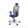 PIQUERAS Y CRESPO Silla de oficina Motilla con mecanismo Sincro, Azul y Gris