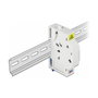 Delock Caja de conexión de fibra óptica para carril DIN 2 x SC Simplex o LC Duplex, Blanco, ABS