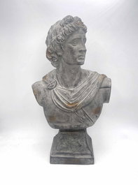 DKD Home Decor Figura de Busto en Fibra de Vidrio Gris