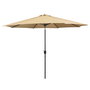 Marbueno Sombrilla Acero 8 Varillas D300 cm Polyester Marron Jardin, Piscina y Terraza 10485